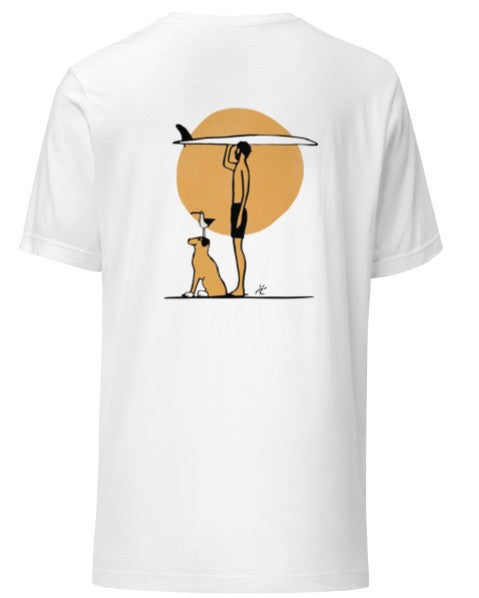 T-shirt unisexe Blanc logo arriere