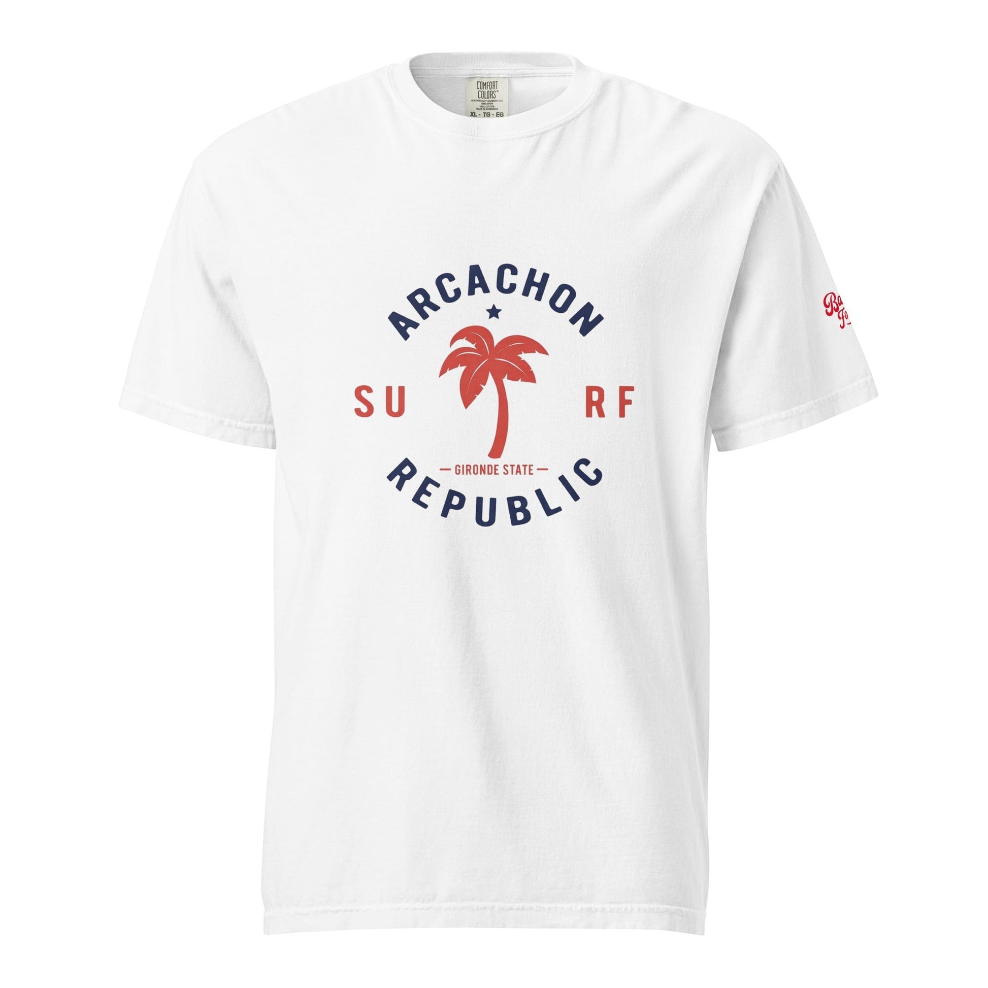 T-Shirt en coton bio impression Arcachon Republic, coupe ajustée pour un meilleur confort.