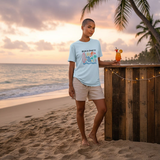 T-shirt BEACH PARTY - coton BIO - Bassin Forever