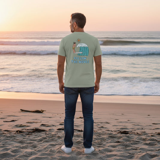 T-Shirt Follow the Wave - coton BIO - Bassin Forever