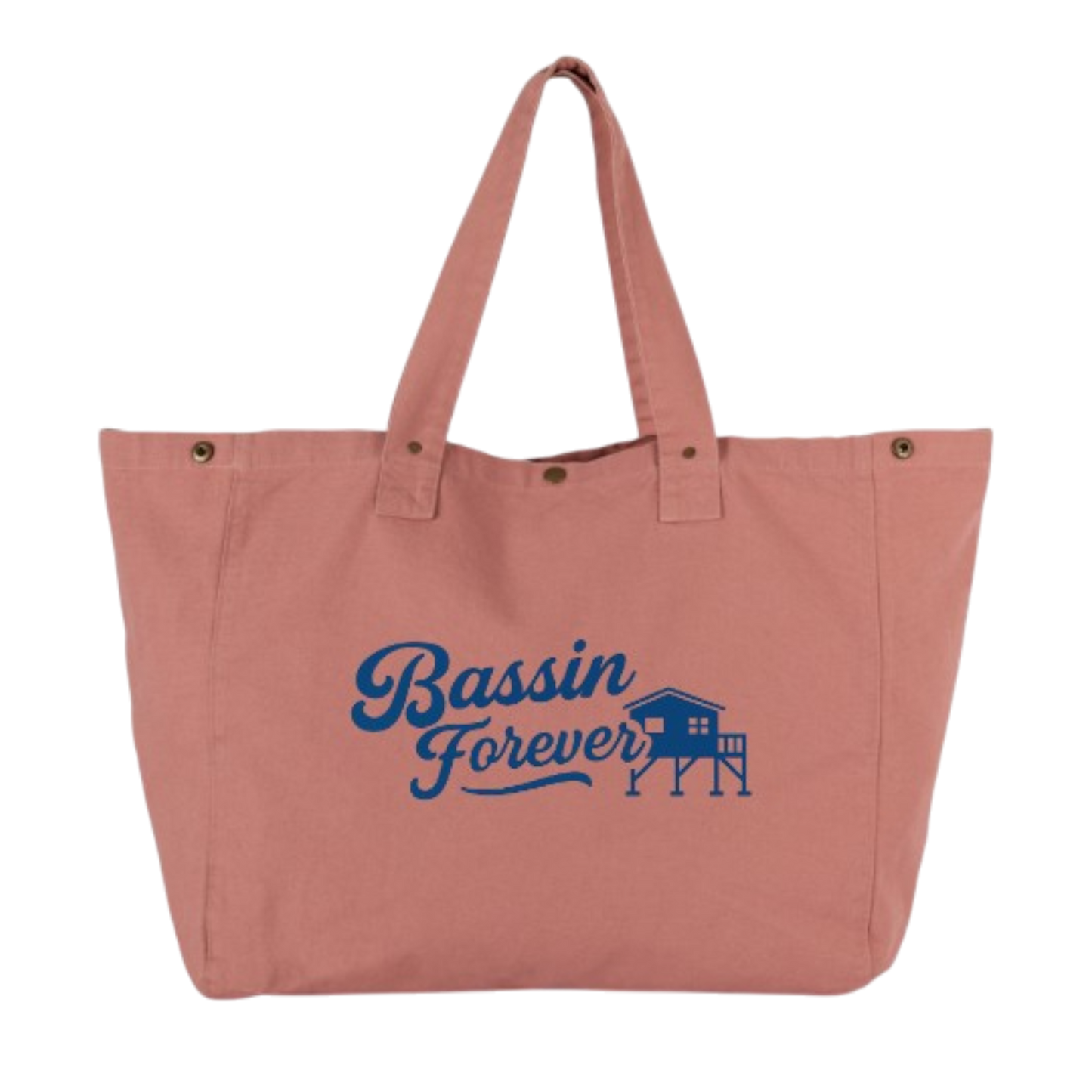 Sac shopping en coton délavé - Pink Ochre