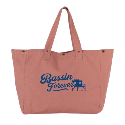 Sac shopping en coton délavé - Pink Ochre