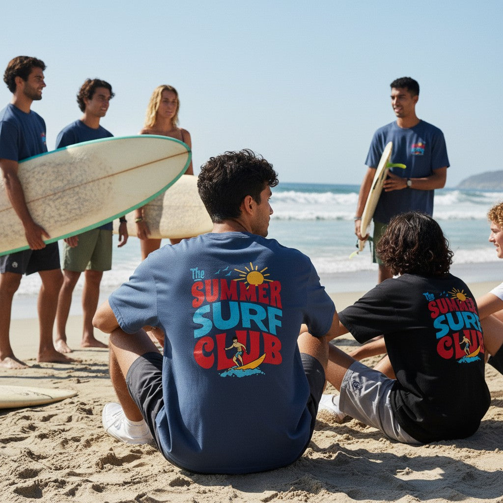 T-shirt The Summer Surf Club - coton Bio - Bassin Forever