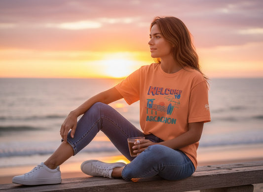 T-shirt Welcome to Arcachon – Coton Bio Unisexe | Bassin Forever